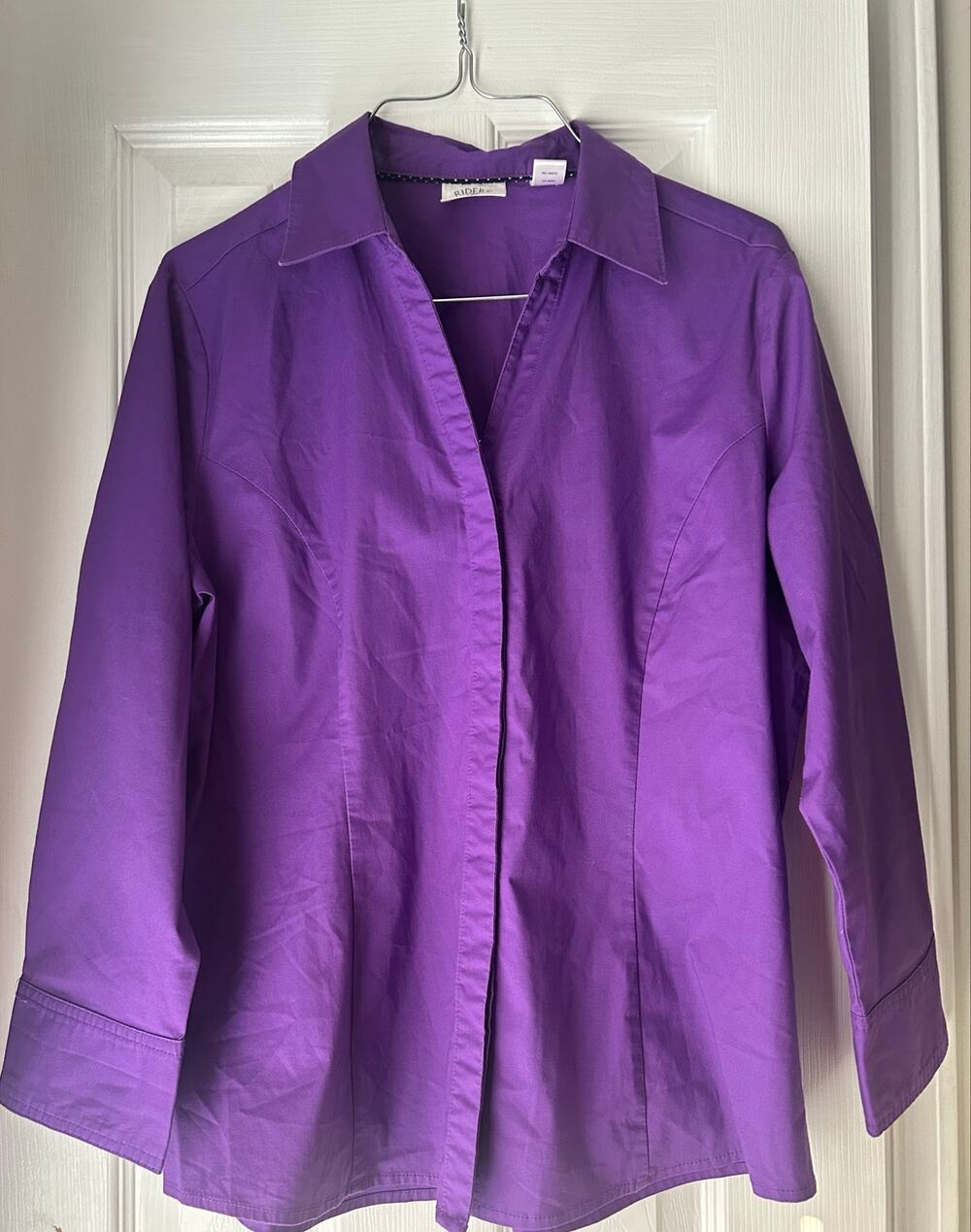 Riders by Lee purple collared top